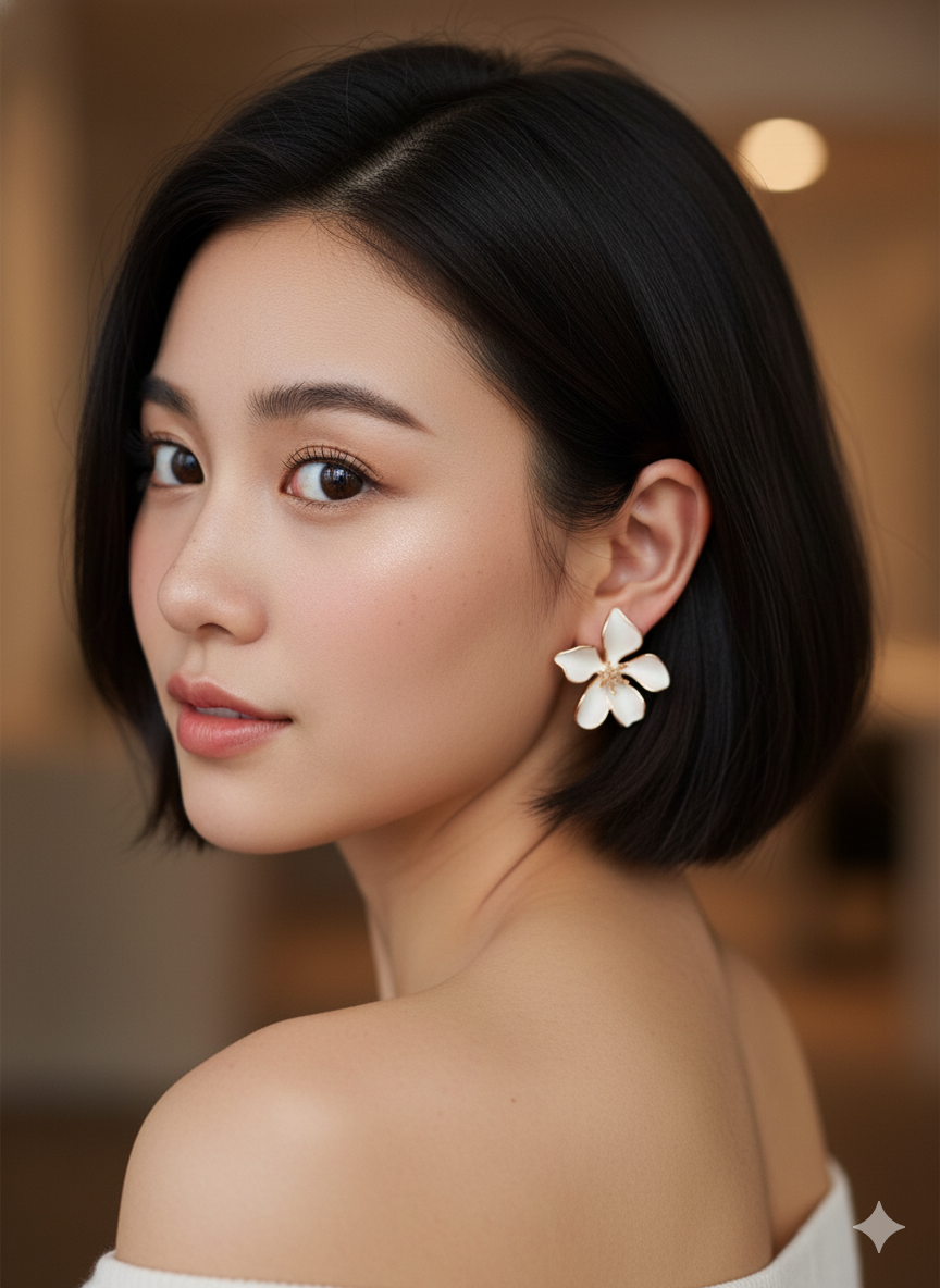 Enamel Flower Studs