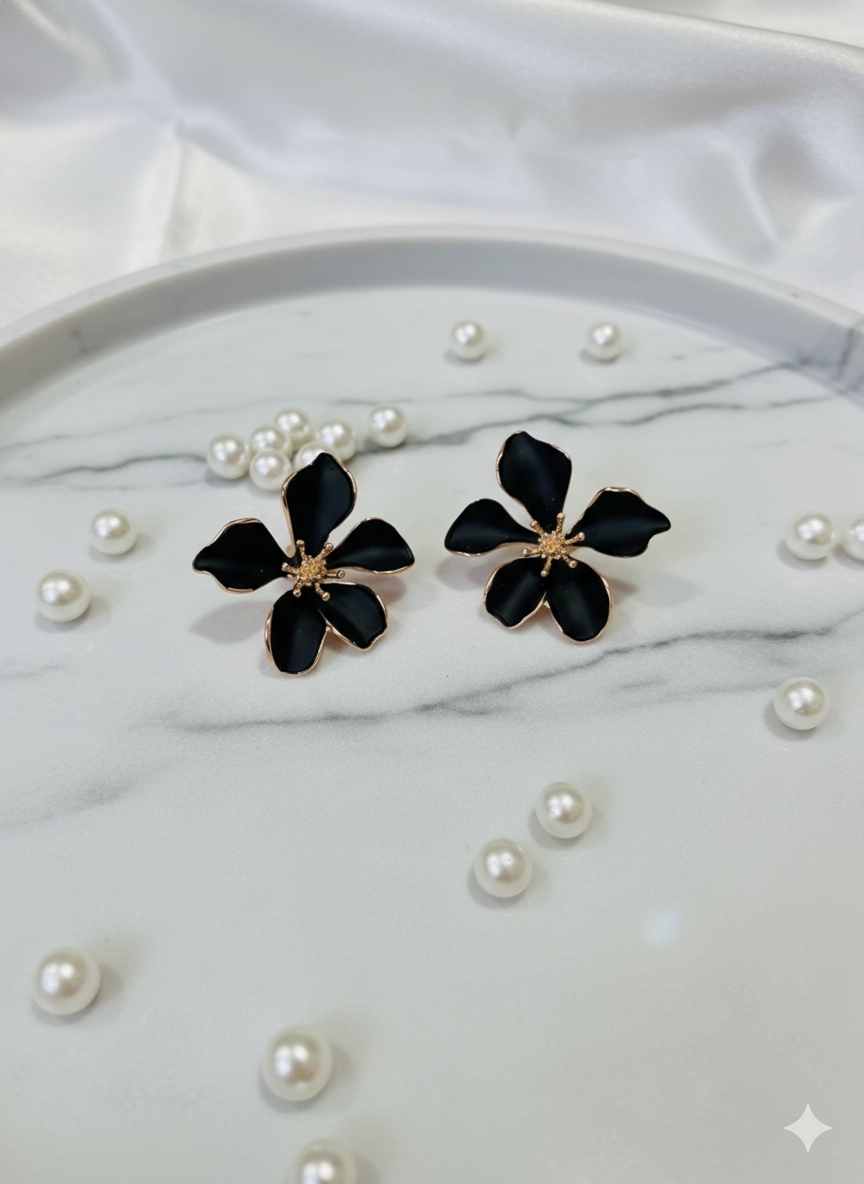 Enamel Flower Studs