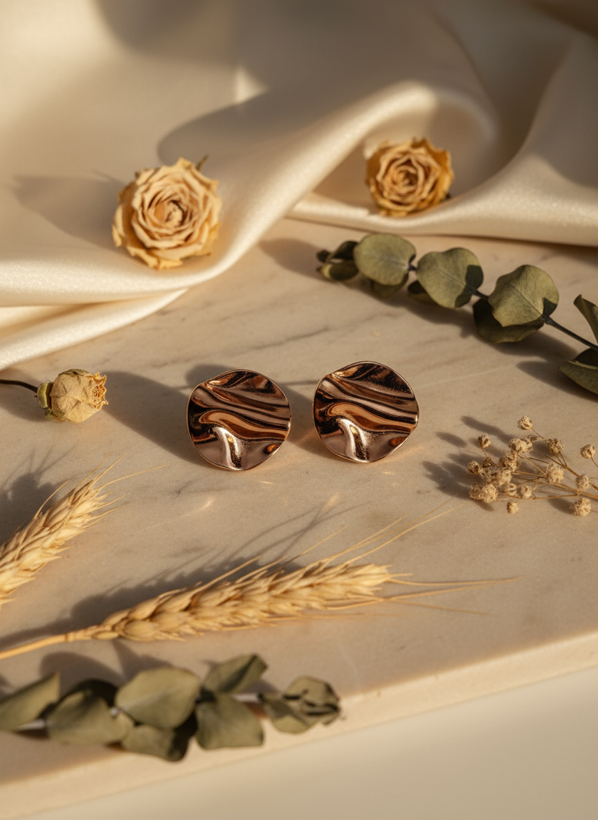 The "Terra Wave" Disc Earrings