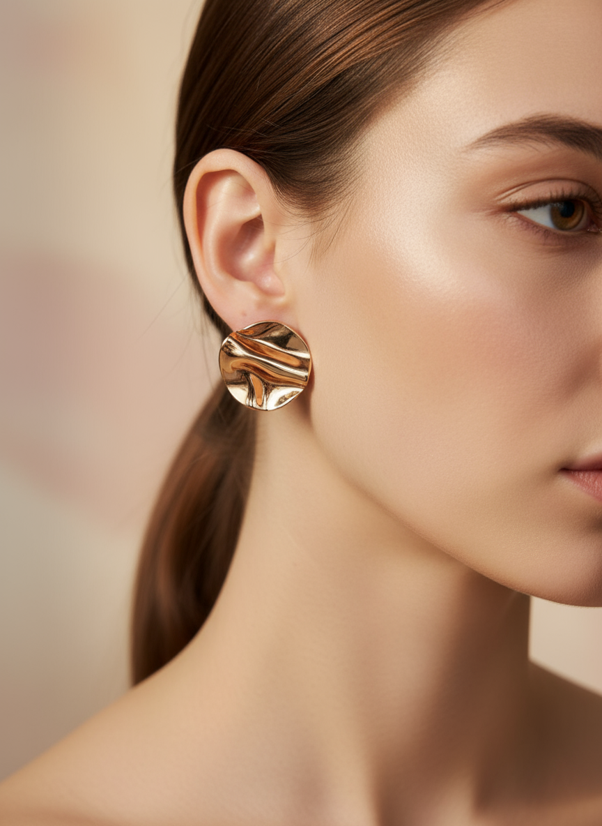 The "Terra Wave" Disc Earrings