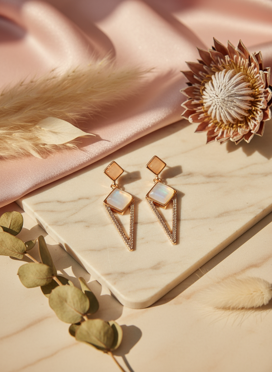 The "Prism Aura" Drop Earrings