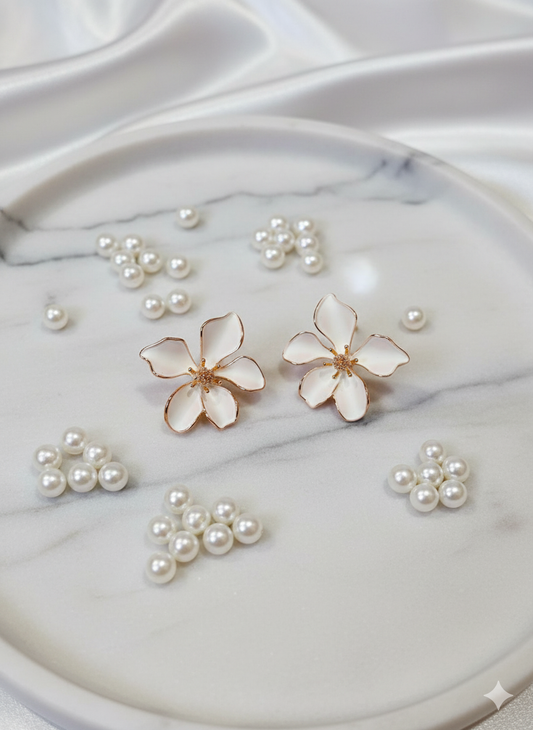 Enamel Flower Studs