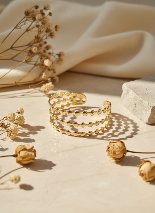 Rose Bead Cuff