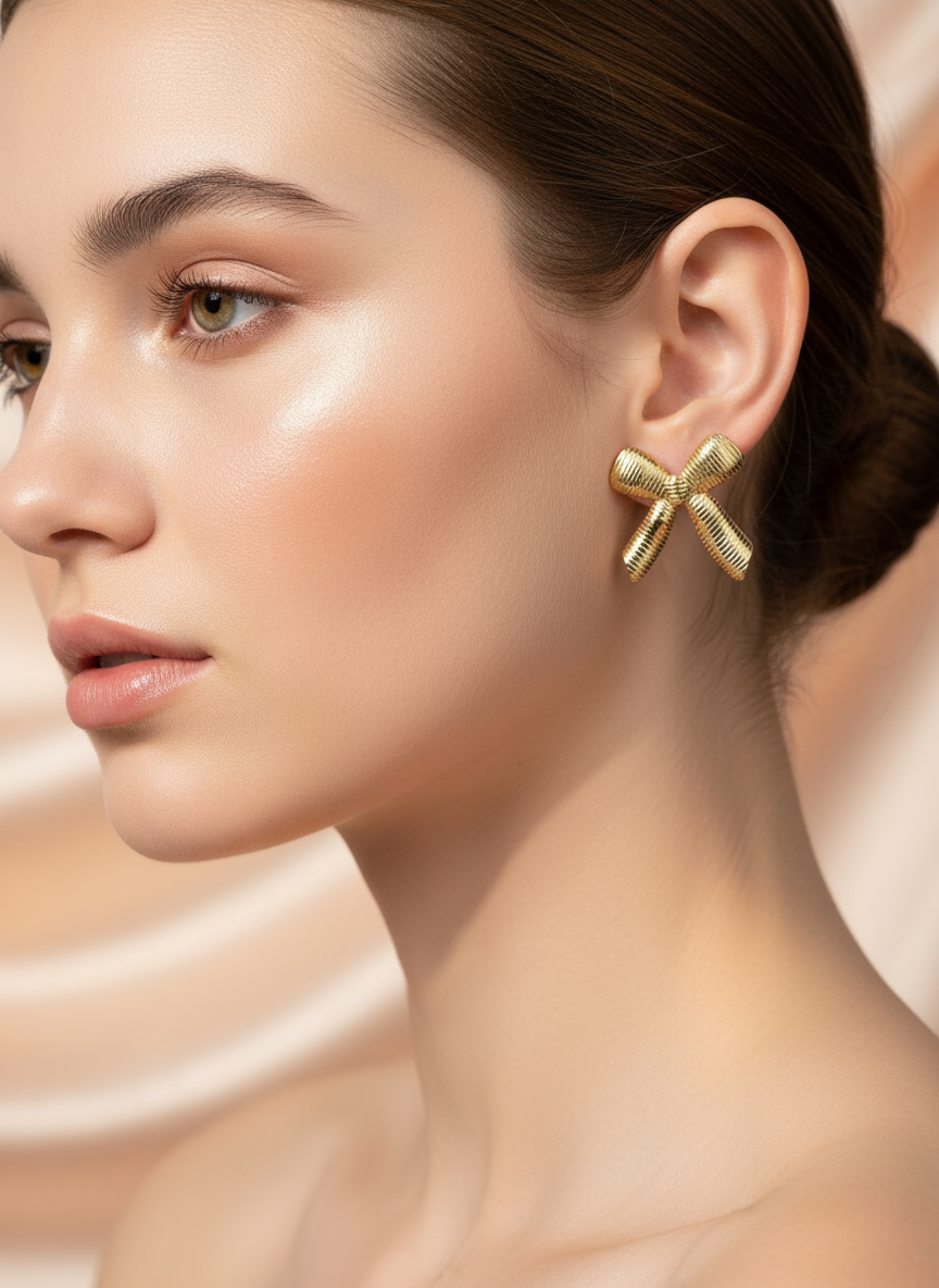 Criss-Cross Ribbon Studs