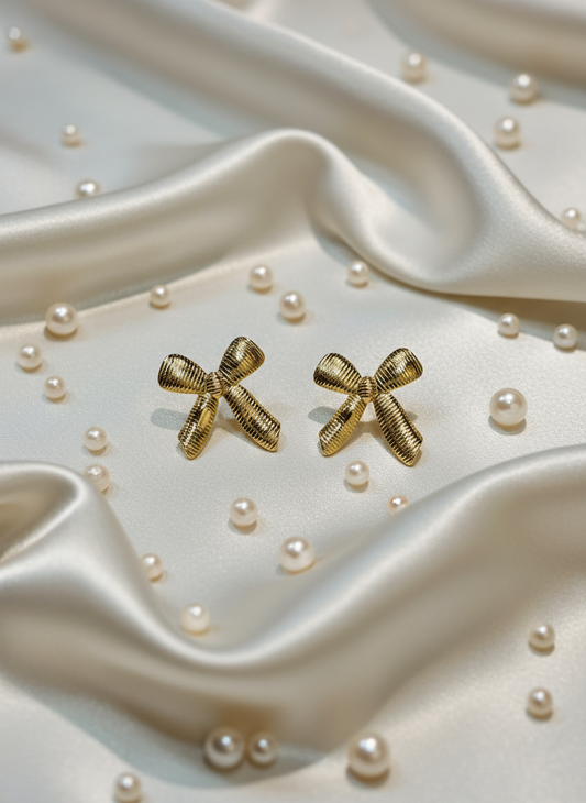 Criss-Cross Ribbon Studs
