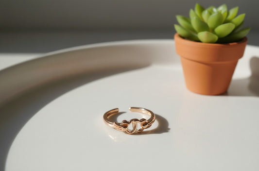 Winged Heart Adjustable Ring