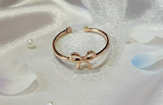 "Sweet Ribbon Bow Ring"
